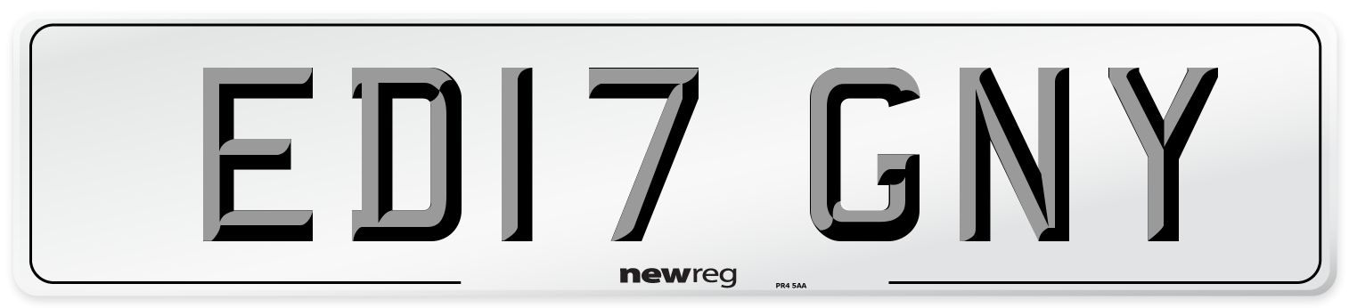 ED17 GNY Number Plate from New Reg